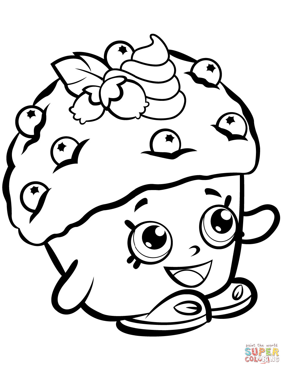 Printable Shopkin Coloring Pages
 Mini Muffin Shopkin coloring page