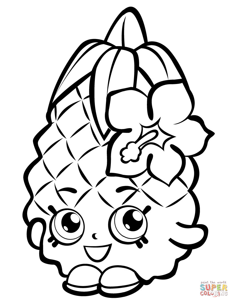Printable Shopkin Coloring Pages
 Pineapple Crush Shopkin coloring page