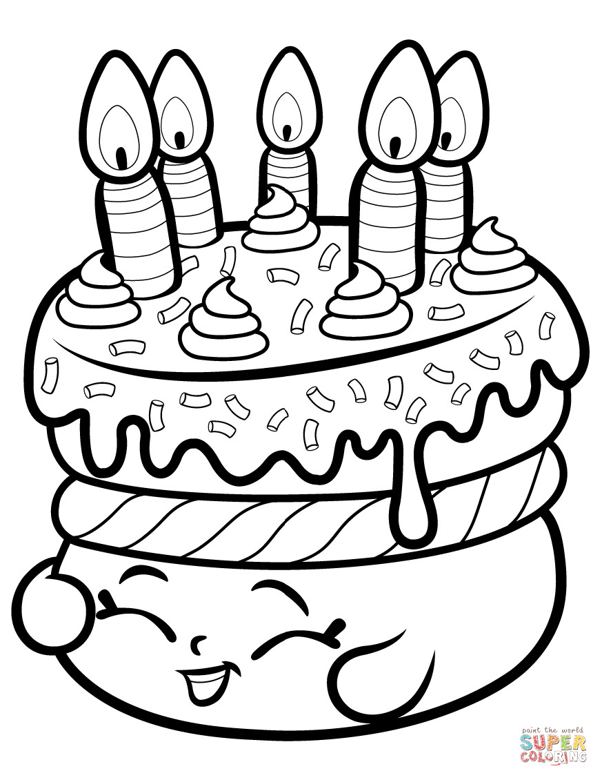 Printable Shopkin Coloring Pages
 Cake Wishes Shopkin coloring page