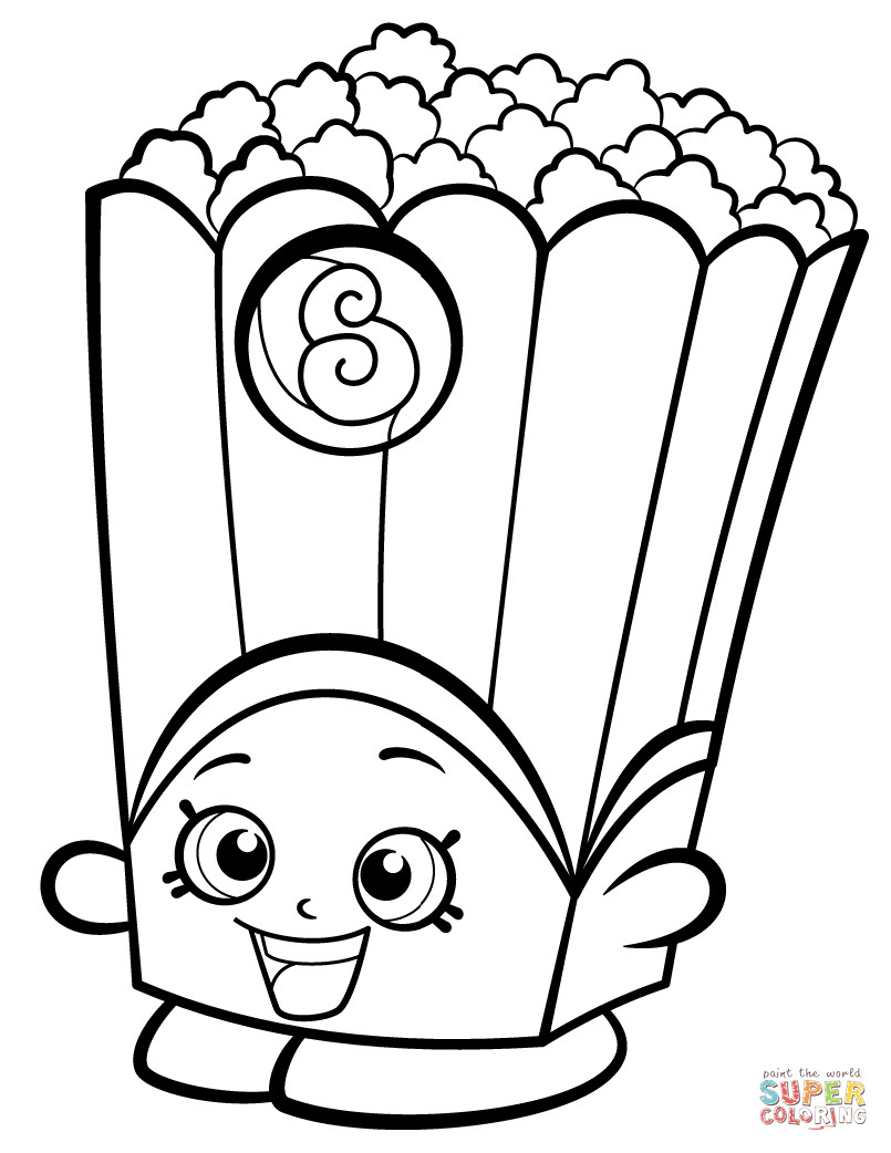 Printable Shopkin Coloring Pages
 Poppy Corn Shopkin coloring page