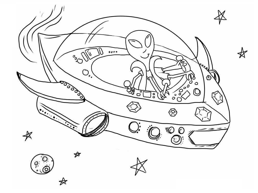 Printable Space Coloring Pages
 Free Printable Alien Coloring Pages For Kids
