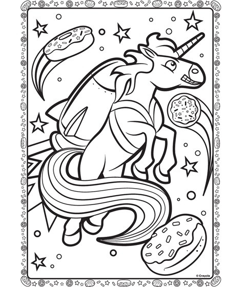 Printable Space Coloring Pages
 Unicorn In Space Coloring Page