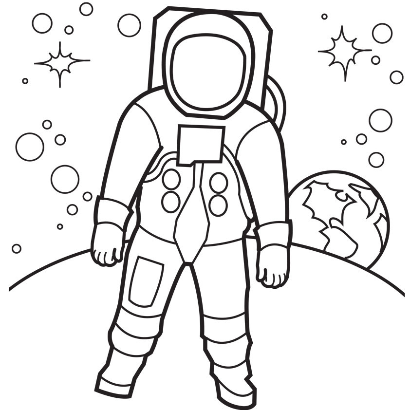 Printable Space Coloring Pages
 Free Printable Astronaut Coloring Pages For Kids