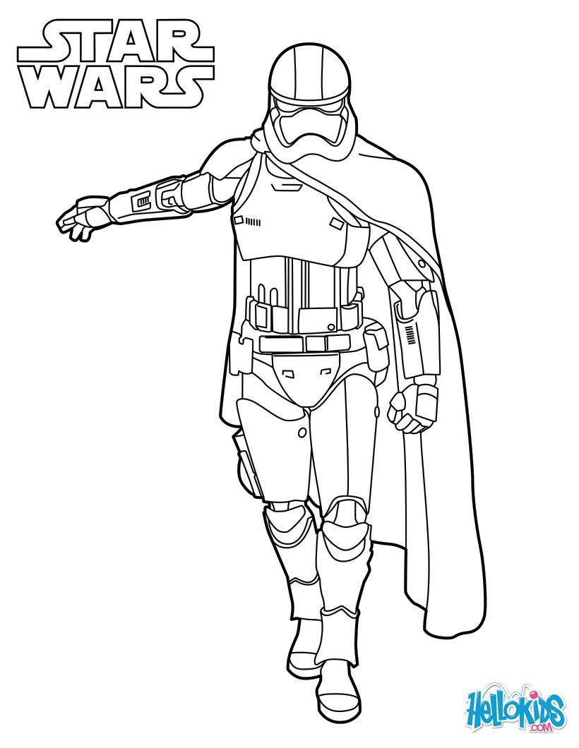 Printable Star Wars Coloring Pages
 Capitain phasma star wars coloring pages Hellokids