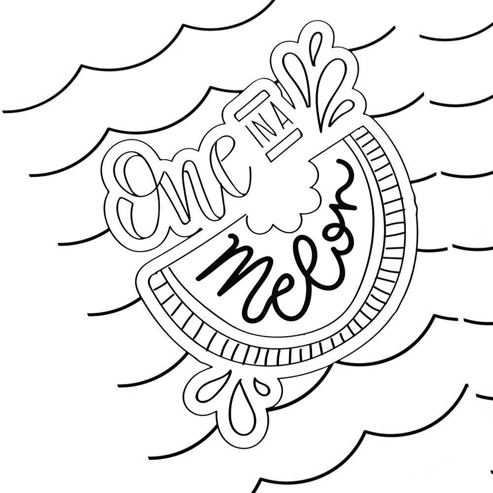 Printable Summer Coloring Pages
 Hand Lettered Summer Coloring Pages Printable Crush