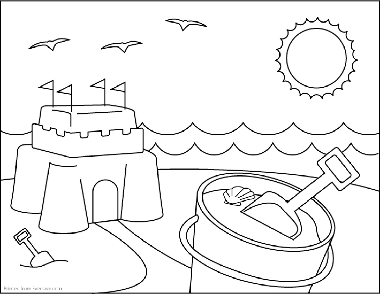 Printable Summer Coloring Pages
 Summer Coloring Pages
