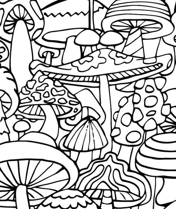 Printable Trippy Coloring Pages
 Trippy Mushroom Coloring Pages Coloring Home