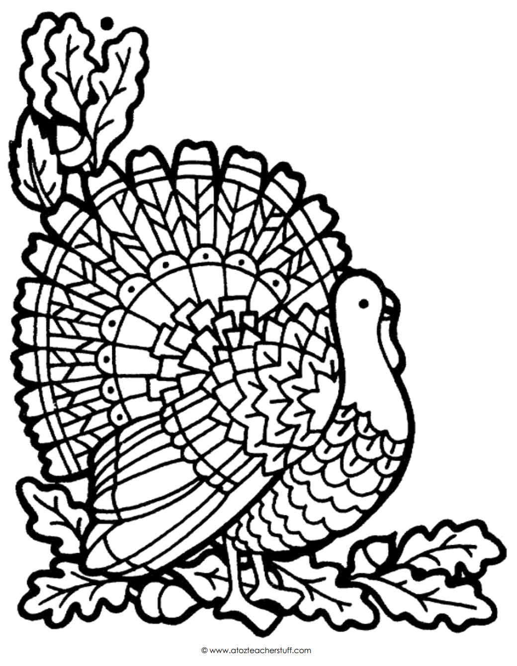 Printable Turkeys Coloring Pages
 Turkey Coloring Page