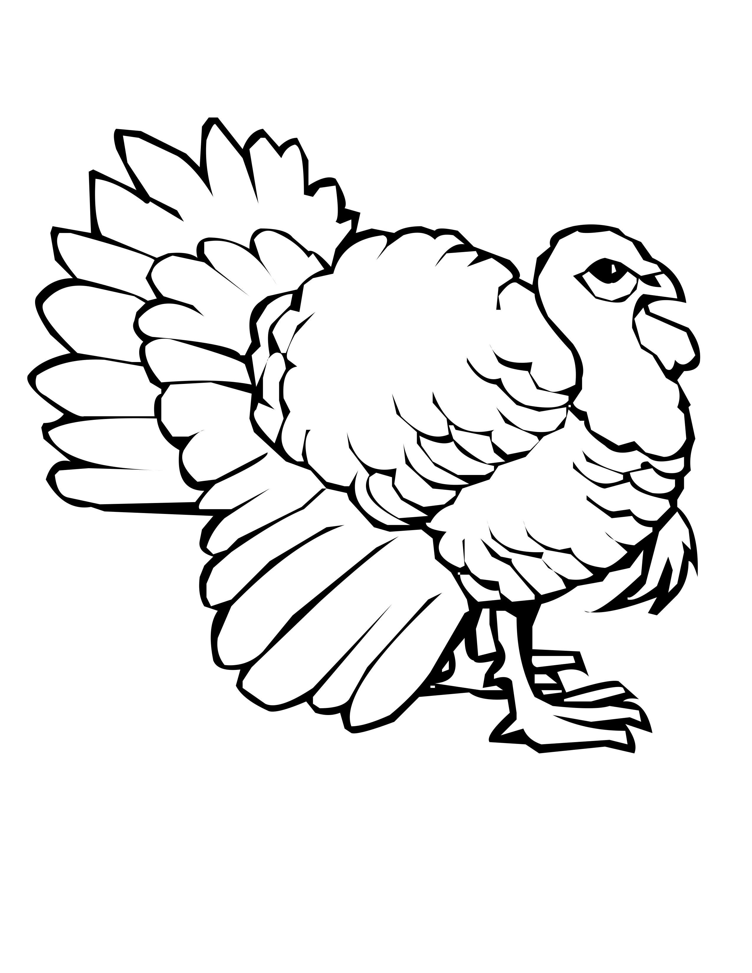 Printable Turkeys Coloring Pages
 Free Printable Turkey Coloring Pages For Kids