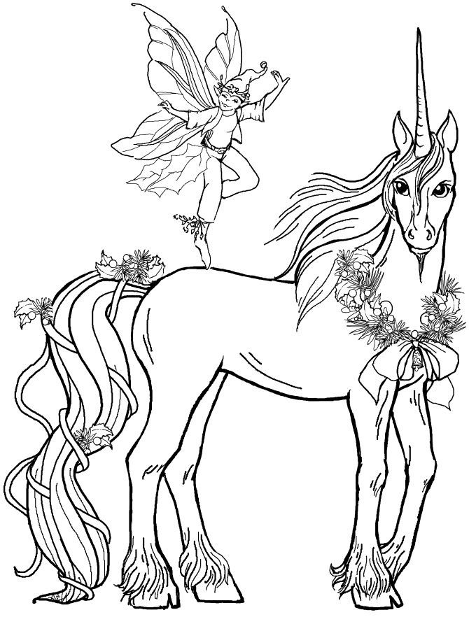 Printable Unicorn Coloring Pages Boys
 Fairy Boy With Unicorn Coloring Pages Unicorn