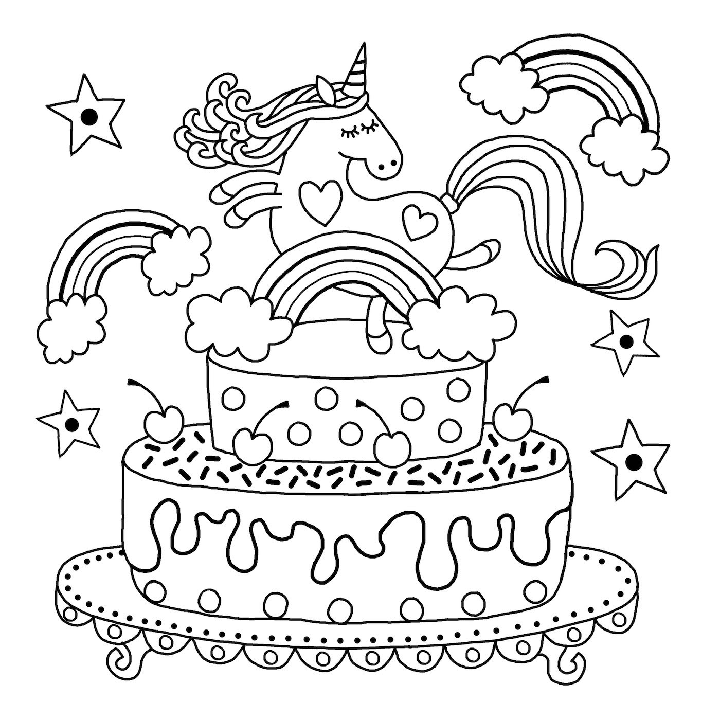 Printable Unicorn Coloring Pages Boys
 Downloadable unicorn colouring page Michael O Mara Books