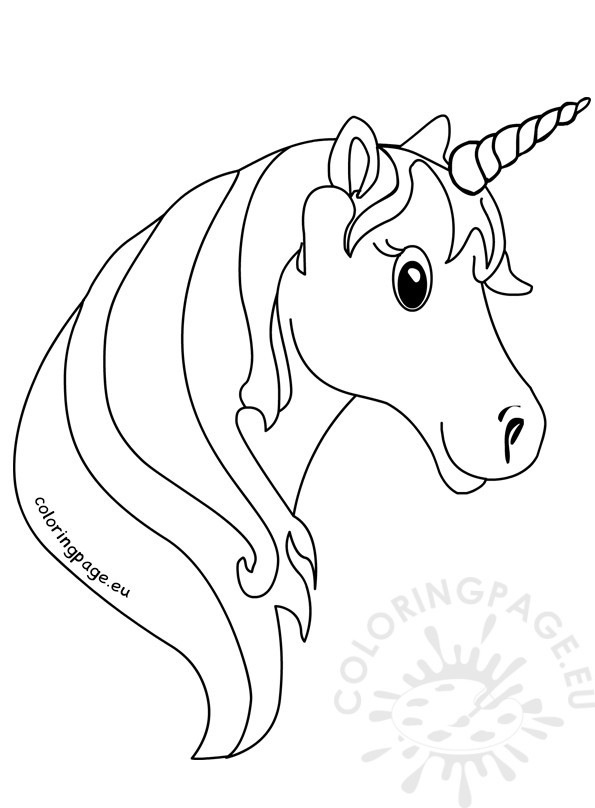Printable Unicorn Coloring Pages Boys
 Unicorn face coloring Pages for kids – Coloring Page