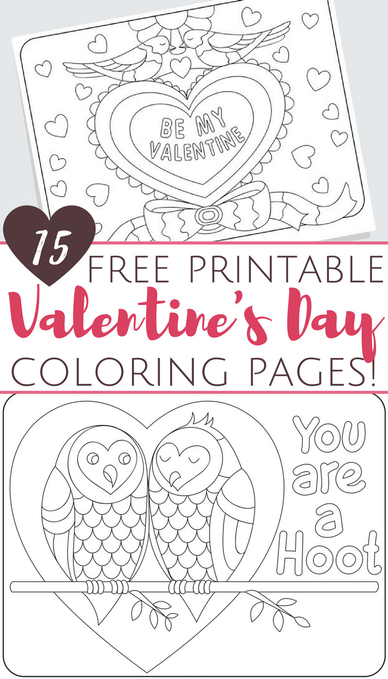 Printable Valentines Day Coloring Pages
 Free Printable Valentine s Day Coloring Pages for Adults