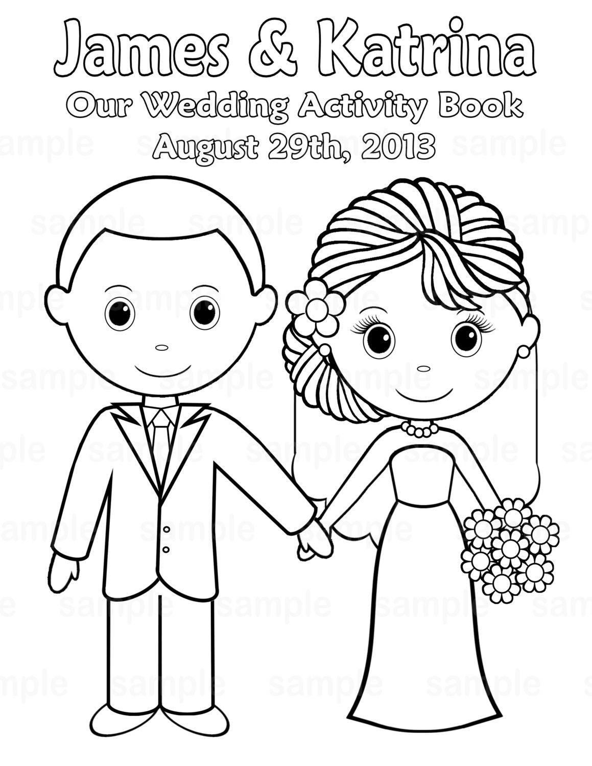 Printable Wedding Coloring Pages
 Free Printable Wedding Coloring Pages