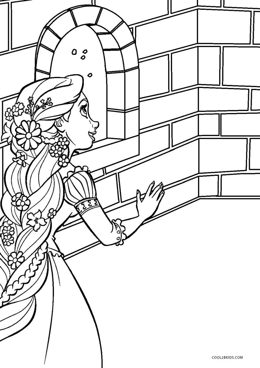 Printed Coloring Pages
 Free Printable Tangled Coloring Pages For Kids