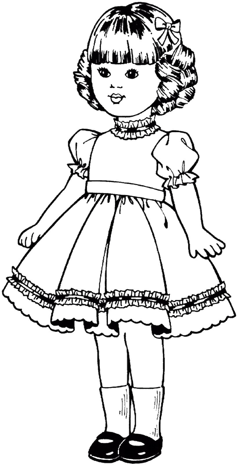 Printing A Coloring Book
 Dolls Coloring Pages