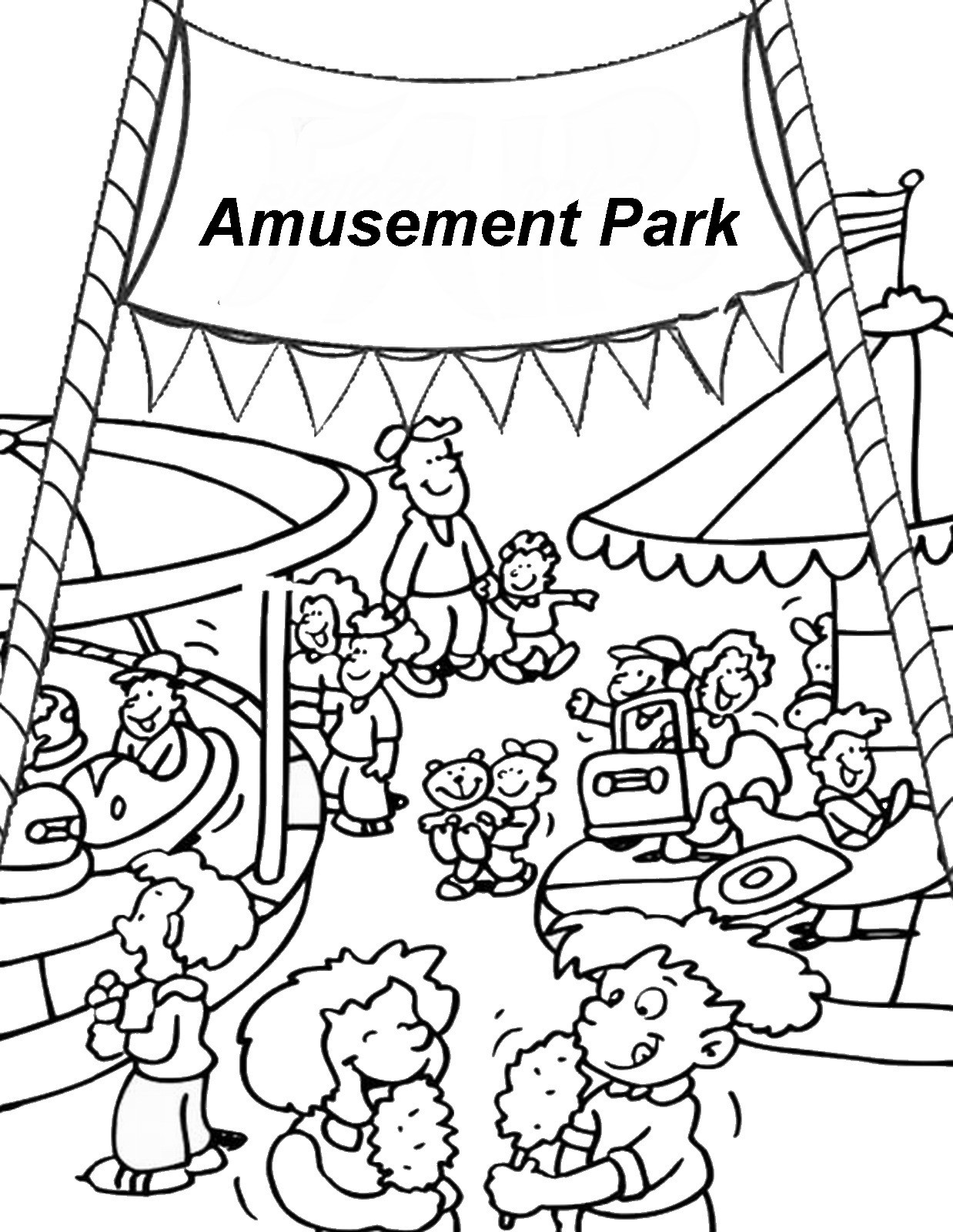 Printing A Coloring Book
 Amusement Park Coloring Pages