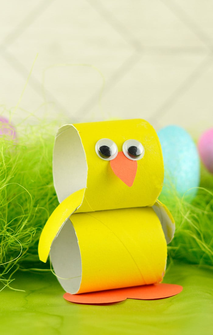 Project For Kids
 Paper Roll Chick Easter Crafts for Kids Easy Peasy and Fun