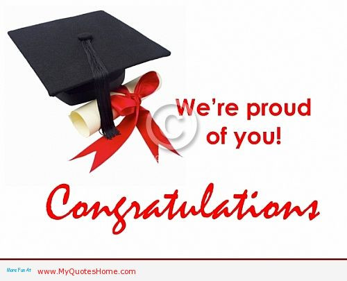Proud Parents Quotes For Graduation
 High School Graduation Congratulations Quotes QuotesGram