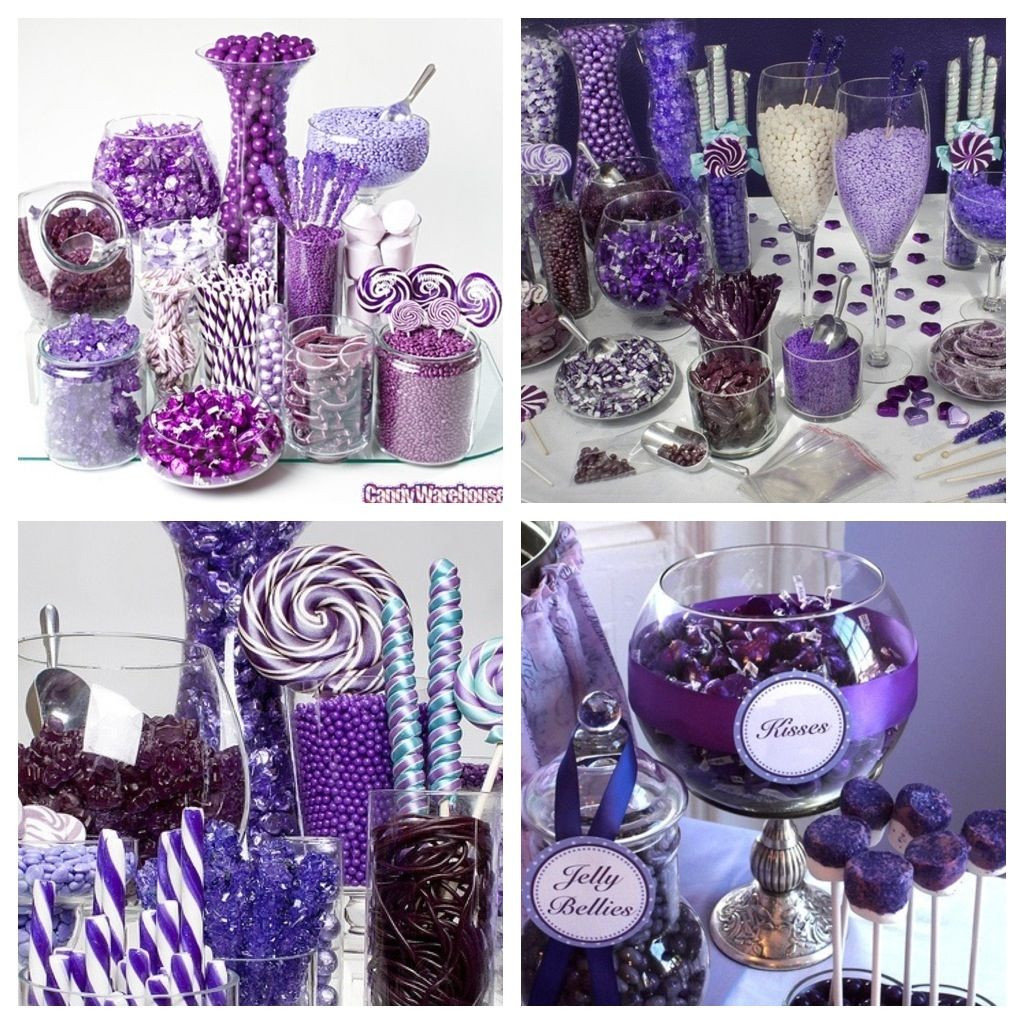 Purple And Silver Birthday Decorations
 Purple candy buffet A must have Something sweet