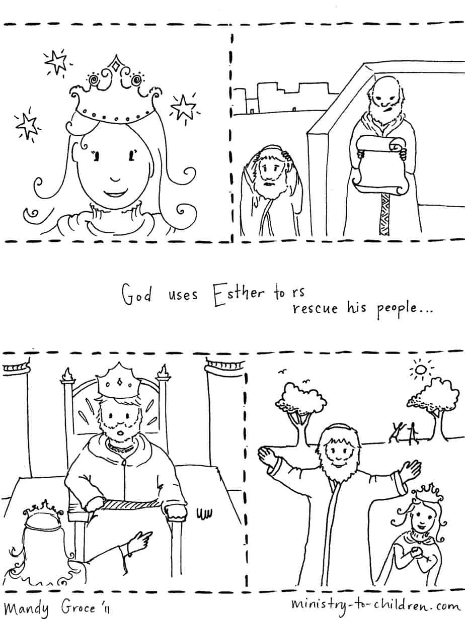Queen Esther Coloring Pages
 "Story of Esther" Coloring Page