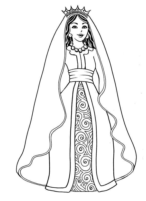 Queen Esther Coloring Pages
 Princess Dress Inspiration