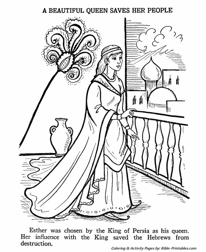 Queen Esther Coloring Pages
 Coloring Esther Bible Quotes QuotesGram