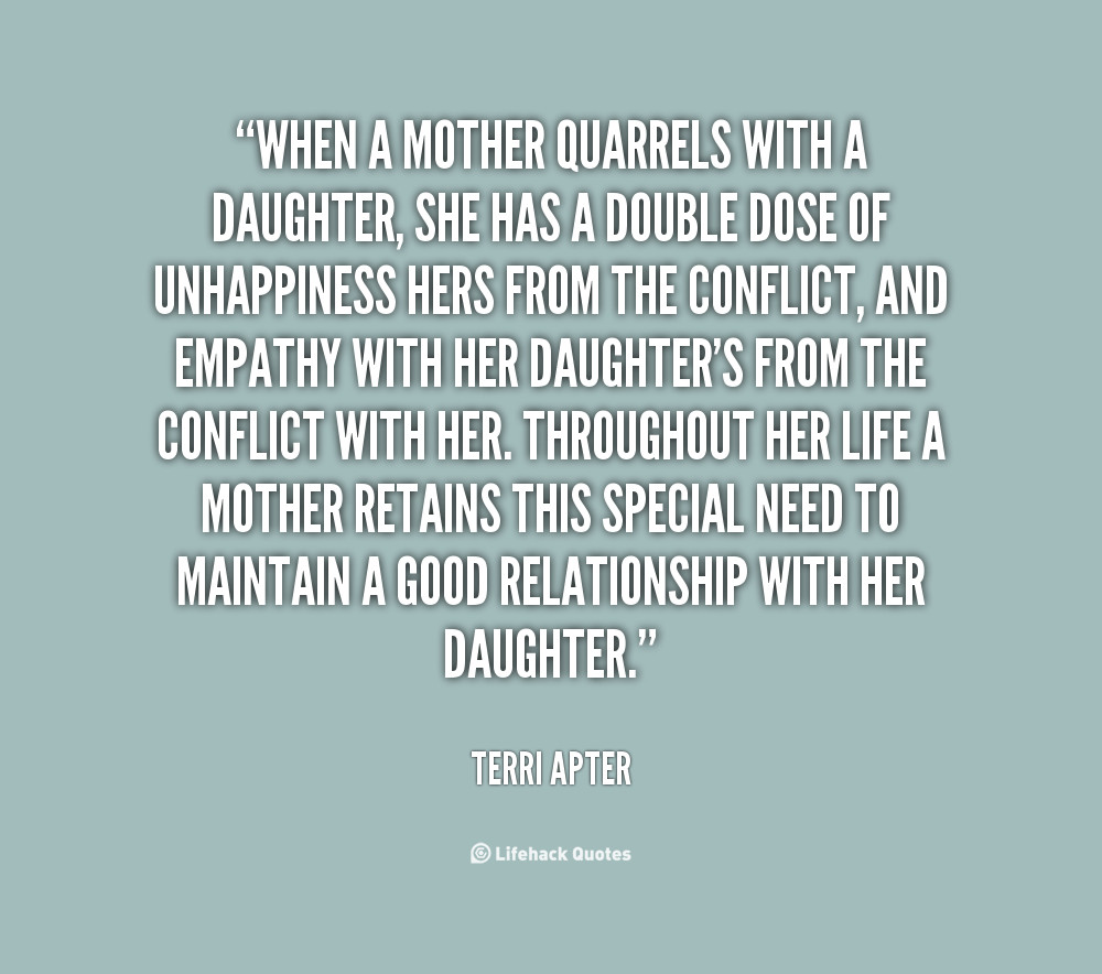 Quote From A Mother To A Daughter
 Sad Mother Daughter Quotes QuotesGram