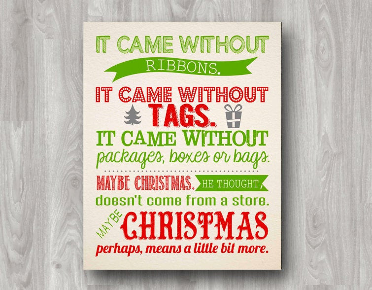 Quote From How The Grinch Stole Christmas
 How The Grinch Stole Christmas Printable Quote by