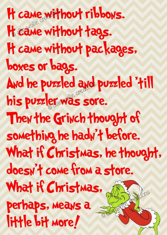 Quote From How The Grinch Stole Christmas
 Best 25 The grinch quotes ideas on Pinterest