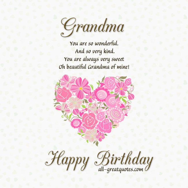 Quotes For Grandmas Birthday
 Grandma Happy Birthday s and for