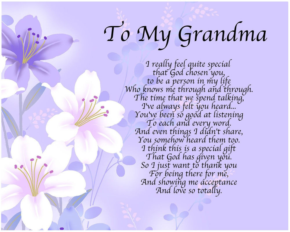 Quotes For Grandmas Birthday
 Personalised To My Grandma Poem Mothers Day Birthday