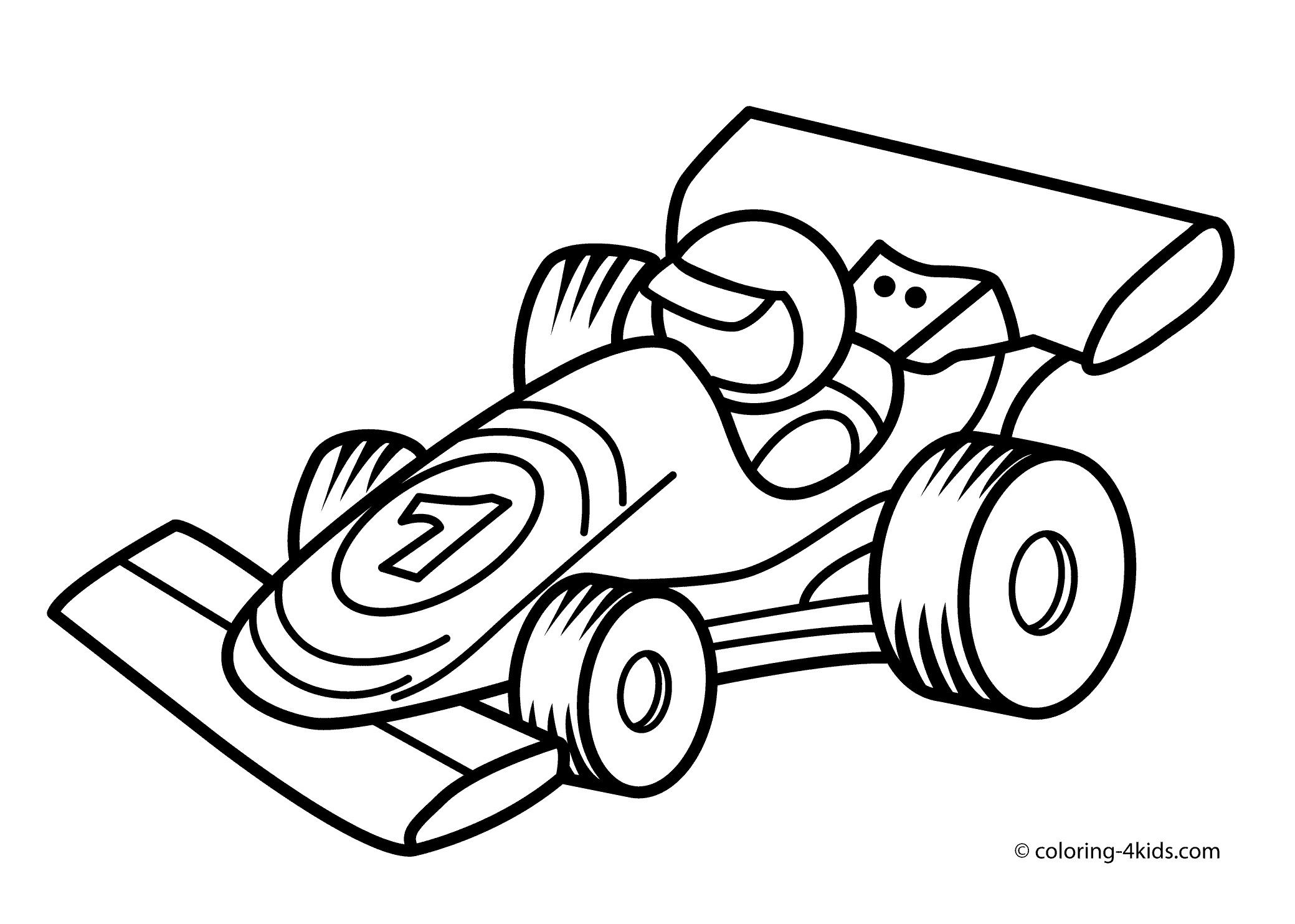 Race Car Coloring Pages For Toddlers
 Racing car transportation coloring pages for kids