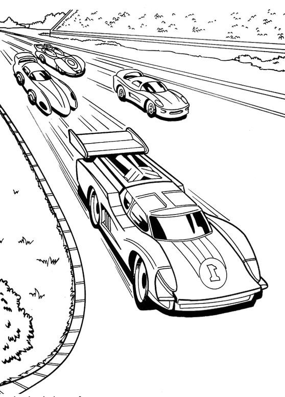 Race Care Coloring Sheets For Boys
 Race Car Racing Hot Wheels Coloring Pages A