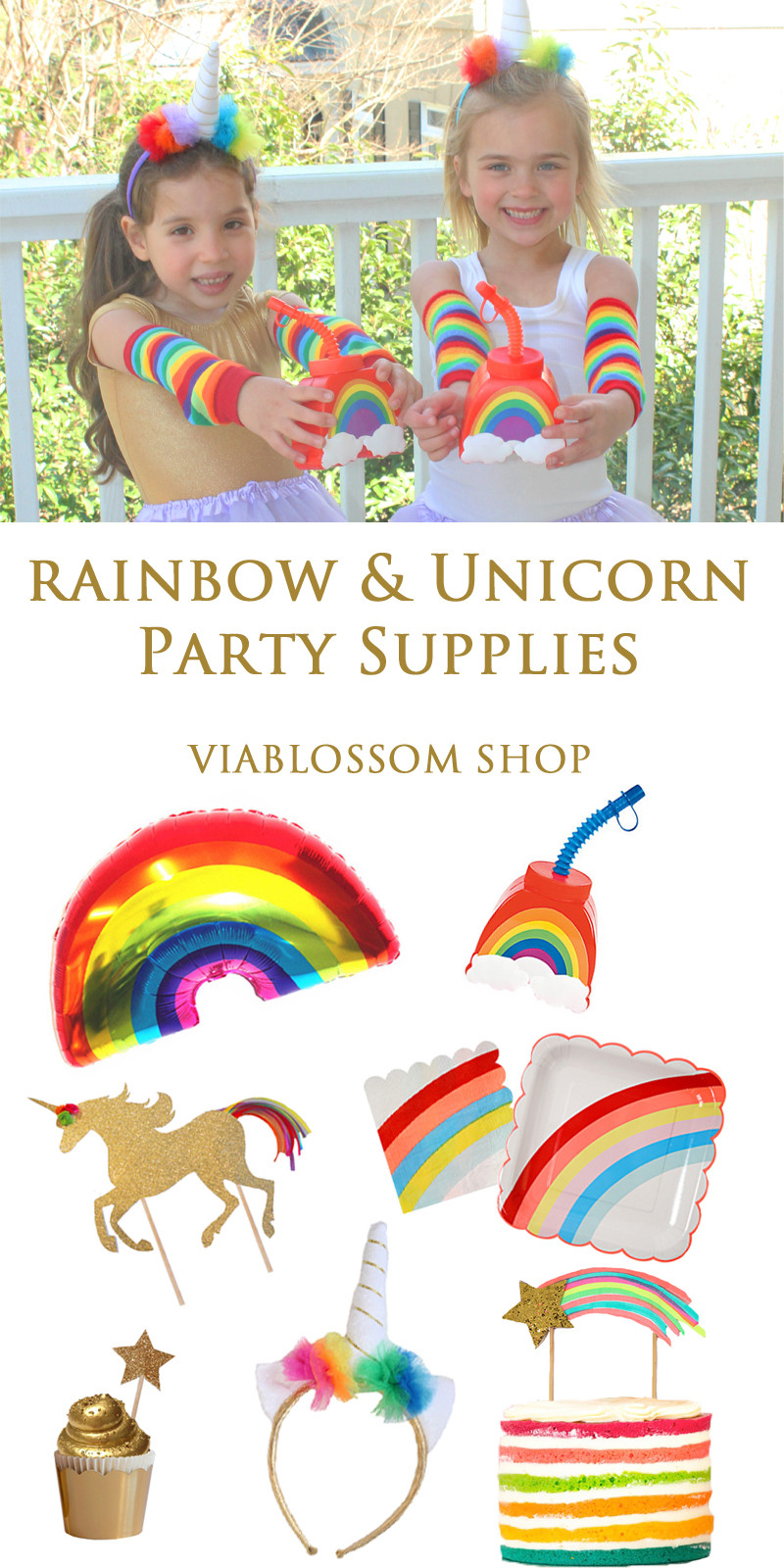 Rainbow And Unicorn Party Ideas
 Must Have Rainbow and Unicorn Party Supplies Via Blossom