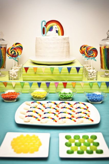 Rainbow Unicorn Birthday Party Ideas
 Kara s Party Ideas Unicorn Rainbow Birthday Party