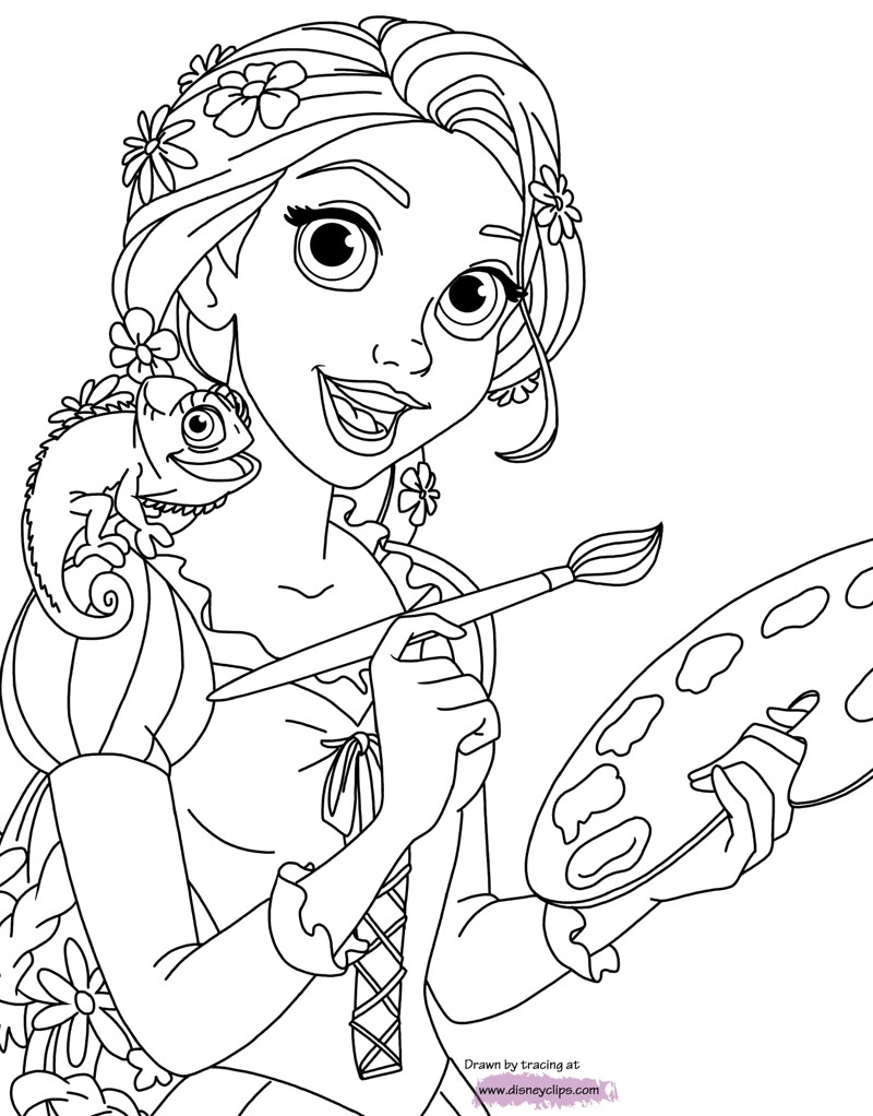 Rapunzel Printable Coloring Pages
 Disney s Tangled Coloring Pages