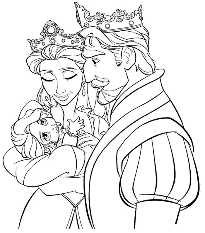 Rapunzel Printable Coloring Pages
 Free Printable Tangled Coloring Pages For Kids