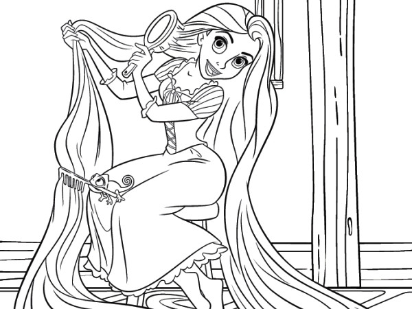Rapunzel Printable Coloring Pages
 Princess Rapunzel Tangled