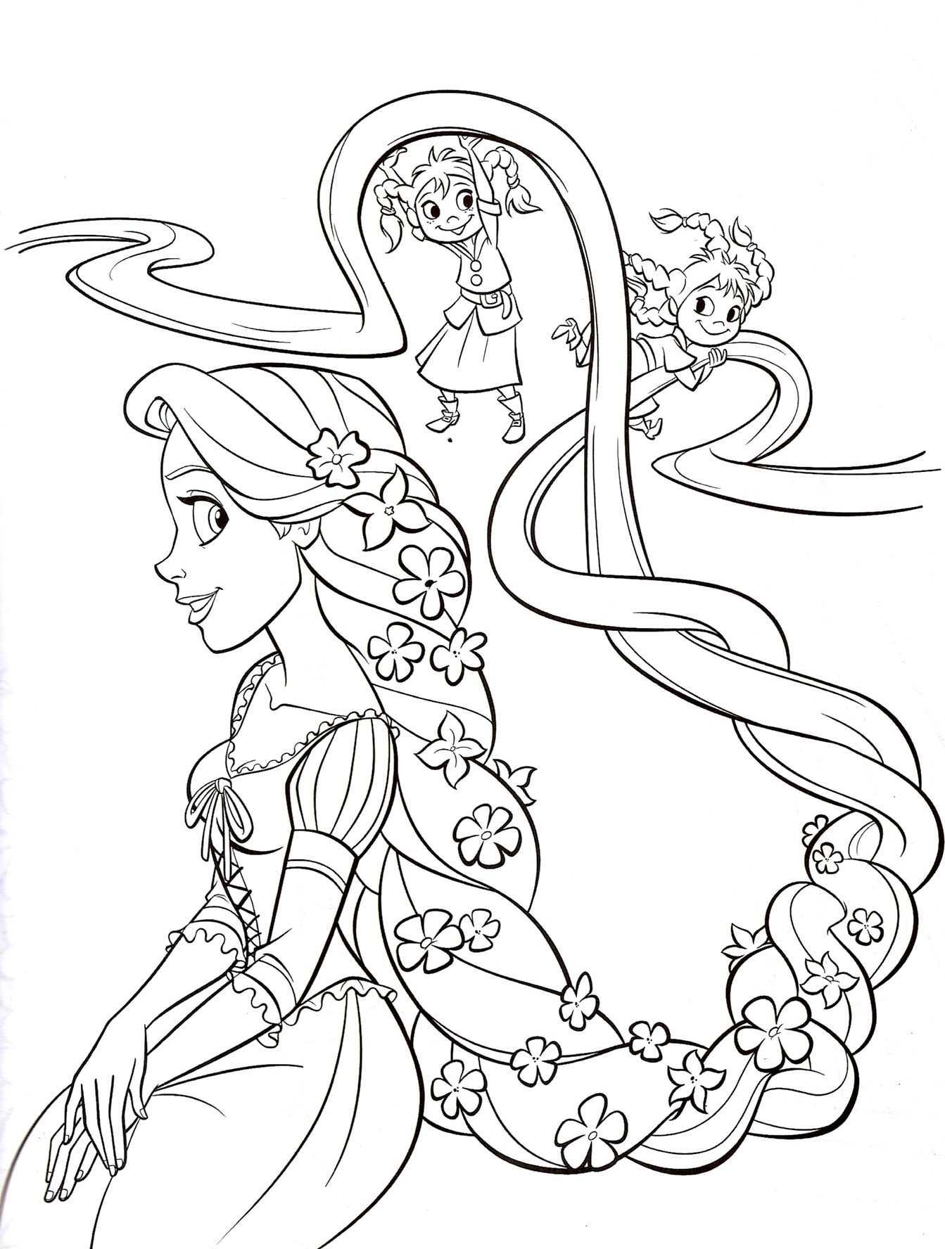 Rapunzel Printable Coloring Pages
 Tangled Coloring Pages