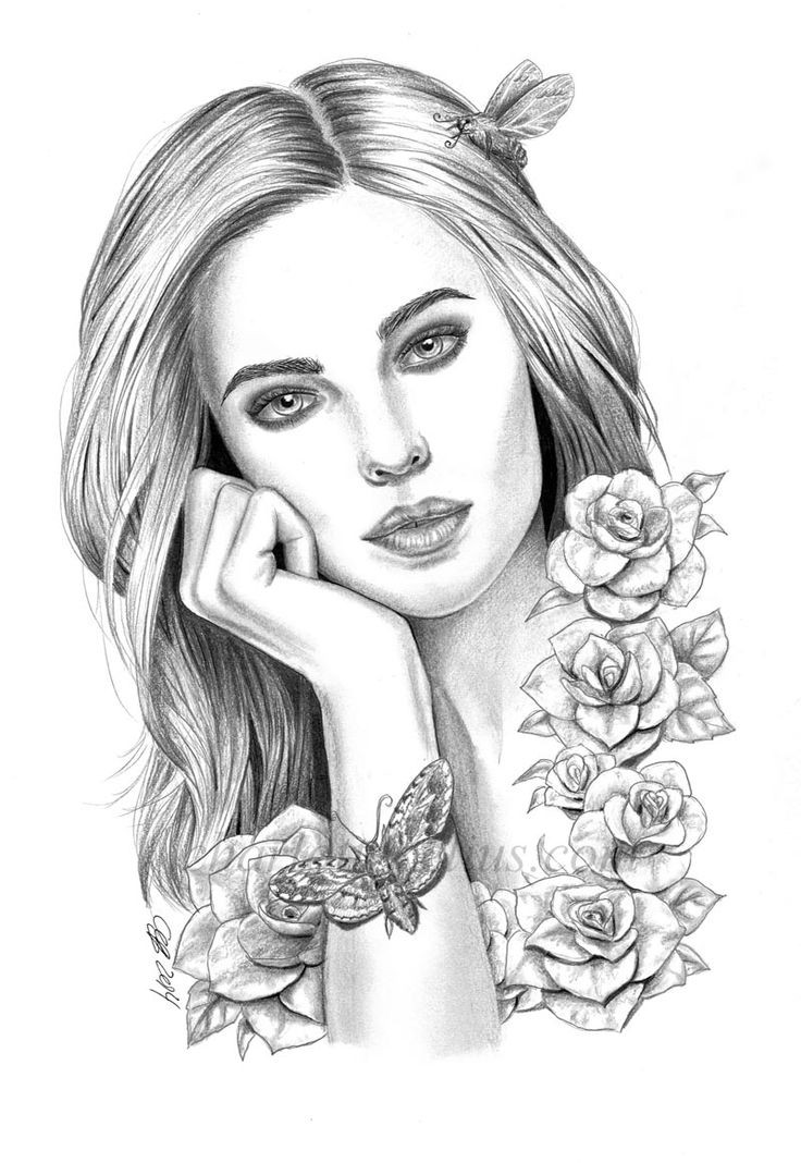 Realistic Girl Coloring Pages
 Best 25 Coloring pages for adults ideas on Pinterest