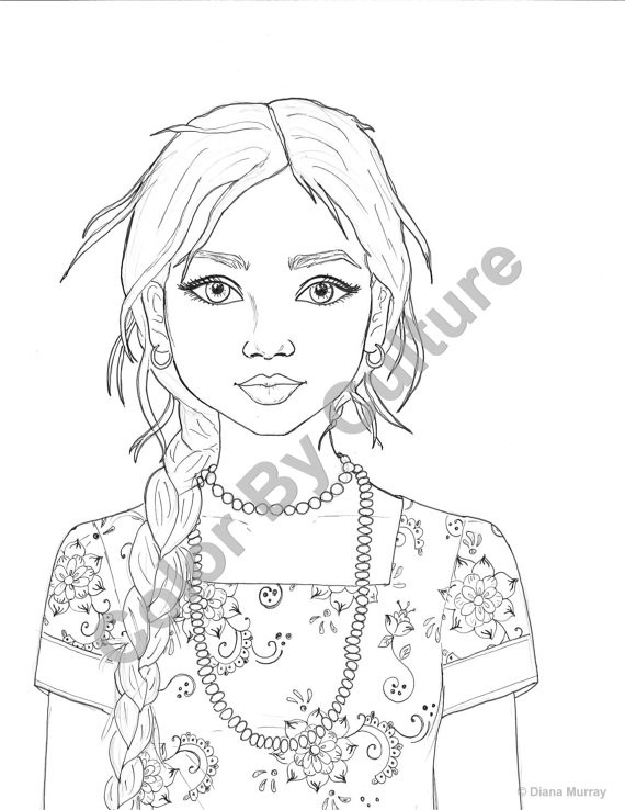 Realistic Girl Coloring Pages Coloring Pages