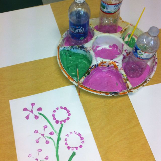 Recycling Craft For Preschoolers
 Water bottle flowers for "reduce reuse recycle" theme
