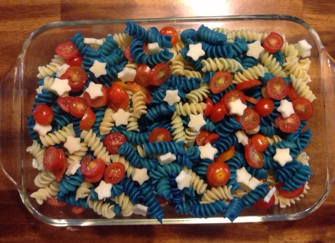 Red White And Blue Party Food Ideas
 Patriotic Pasta Memorial Day 4th of July Flag Day Veterans