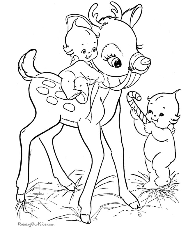 Reindeer Printable Coloring Pages
 Printable Reindeer Coloring Pages for Christmas