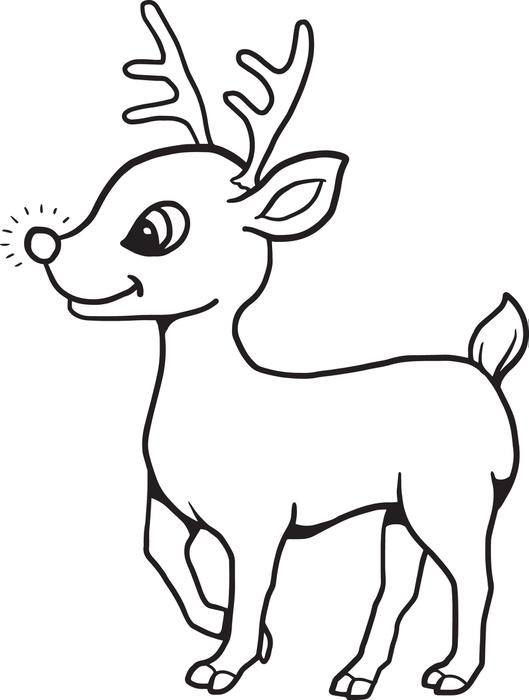 Reindeer Printable Coloring Pages
 Reindeer clipart coloring Pencil and in color reindeer