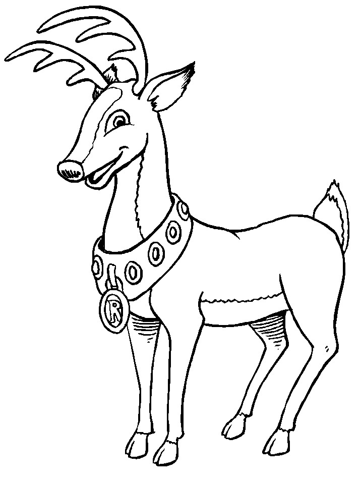 Reindeer Printable Coloring Pages
 Free Printable Reindeer Coloring Pages For Kids