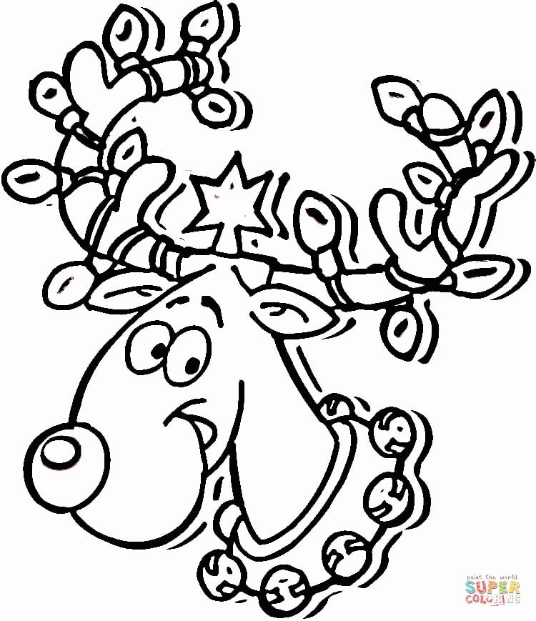 Reindeer Printable Coloring Pages
 Reindeer Head Coloring Pages Coloring Home