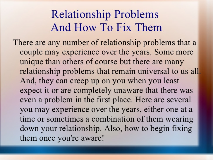 Repair Relationship Quotes
 Relationship Problems And How To Fix Relationship Problems