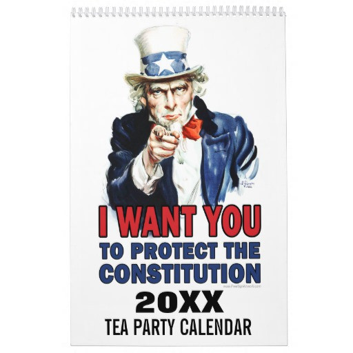 Republican Tea Party Ideas
 Political Tea Party Slogan Calendar